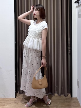 「Juze（ジュゼ）のアイテム」を使った、eminaさん（レディース・165cm）の夏コーディネート