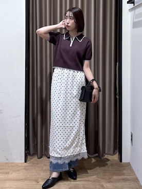 「VIS（ビス）のアイテム（パンツ）」を使った、eminaさん（レディース・165cm）の夏コーディネート