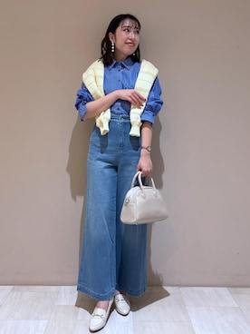 「フェスコーデ」｜「アイテム（ローファー）」を使った、eminaさん（レディース・165cm）の春コーディネート