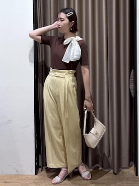 「VIS（ビス）のアイテム（バッグ）」を使った、eminaさん（レディース・165cm）の夏コーディネート