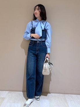 「フェスコーデ」｜「アイテム（バレエシューズ）」を使った、eminaさん（レディース・165cm）の冬コーディネート
