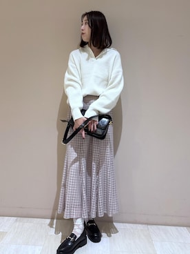 「ROPE' PICNIC（ロペピクニック）のアイテム（スカート）」を使った、eminaさん（レディース・165cm）の秋コーディネート