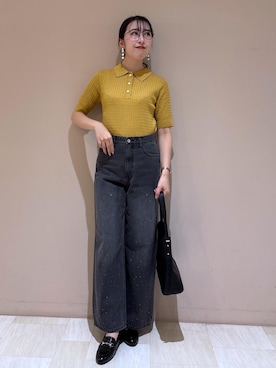「アイテム（ポロシャツ）」を使った、eminaさん（レディース・165cm・20代）の夏コーディネート