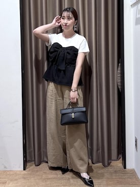 「VIS（ビス）のアイテム（トップス）」を使った、eminaさん（レディース・165cm）の春コーディネート