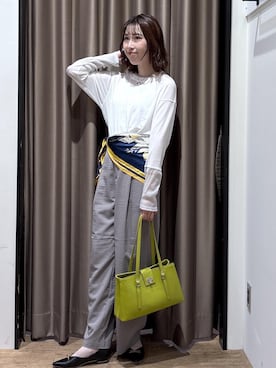 「VIS（ビス）のアイテム」を使った、eminaさん（レディース・165cm）の春コーディネート