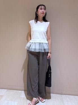 「ROPE' PICNIC（ロペピクニック）のアイテム」を使った、eminaさん（レディース・165cm）の夏コーディネート