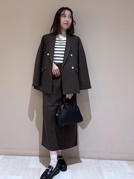 「ROPE' PICNIC（ロペピクニック）のアイテム（スカート）」を使った、eminaさん（レディース・165cm）の秋コーディネート