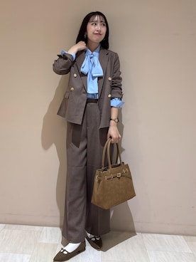 「お仕事コーデ」｜eminaさん（レディース・165cm）の秋コーディネート
