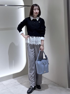 「VIS（ビス）のアイテム（パンツ）」を使った、eminaさん（レディース・165cm）の春コーディネート