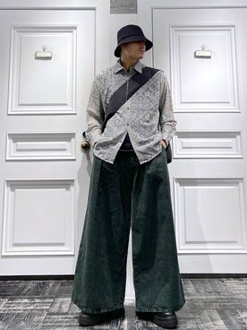 「HARE（ハレ）のアイテム（ハット）」を使った、はのやんさん（メンズ・182cm）の春コーディネート