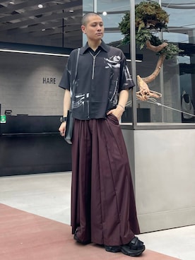 「HARE（ハレ）のアイテム」を使った、はのやんさん（メンズ・182cm）の夏コーディネート