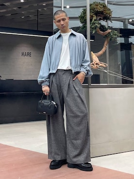 「アイテム（ボストンバッグ）」を使った、はのやんさん（メンズ・182cm）の秋コーディネート