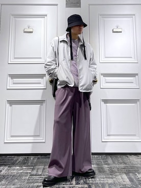 「HARE（ハレ）のアイテム（ハット）」を使った、はのやんさん（メンズ・182cm）の春コーディネート