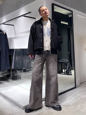 「アイテム（カーディガン/ボレロ）」を使った、はのやんさん（メンズ・182cm）の冬コーディネート