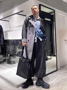 「アイテム（カーディガン/ボレロ）」を使った、はのやんさん（メンズ・182cm）の冬コーディネート