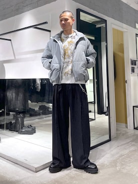 「アイテム（ウォレットチェーン）」を使った、はのやんさん（メンズ・182cm）の秋コーディネート