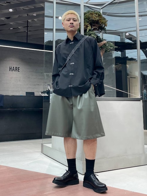 HARE メタルボタンタックオーバーシャツ メタルボタンタックオーバーシャツ(HARE)（シャツ/ブラウス