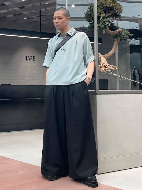 SET UP対応】DABOルーズワイドパンツ(HARE)（スラックス）｜HARE