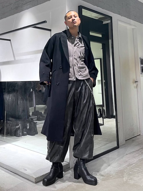 HARE（ハレ） カーゴパンツ 「SET UP対応」LUXEレザーカーゴパンツ