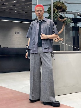 「アイテム（ドレスシューズ）」を使った、はのやんさん（メンズ・182cm）の夏コーディネート