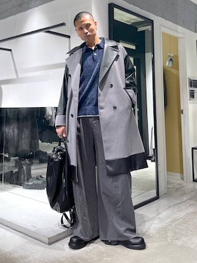 「アイテム（トレンチコート）」を使った、はのやんさん（メンズ・182cm）の秋コーディネート