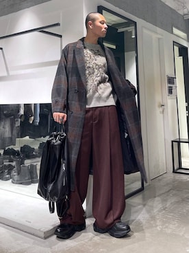 「アイテム（バックパック/リュック）」を使った、はのやんさん（メンズ・182cm）の秋コーディネート