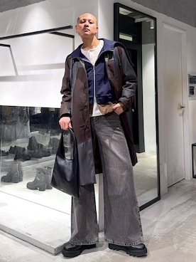 「HARE（ハレ）のアイテム（ジャケット/アウター）」を使った、はのやんさん（メンズ・182cm）の冬コーディネート