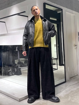 「HARE（ハレ）のアイテム（ブルゾン）」を使った、はのやんさん（メンズ・182cm）の秋コーディネート