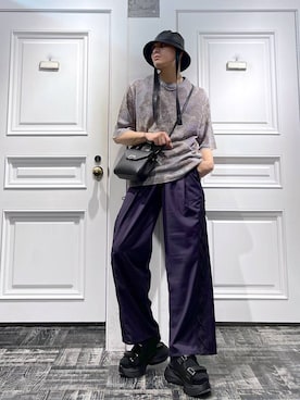 「HARE（ハレ）のアイテム（ハット）」を使った、はのやんさん（メンズ・182cm）の春コーディネート