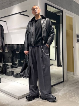 「アイテム（ブルゾン）」を使った、はのやんさん（メンズ・182cm）の秋コーディネート