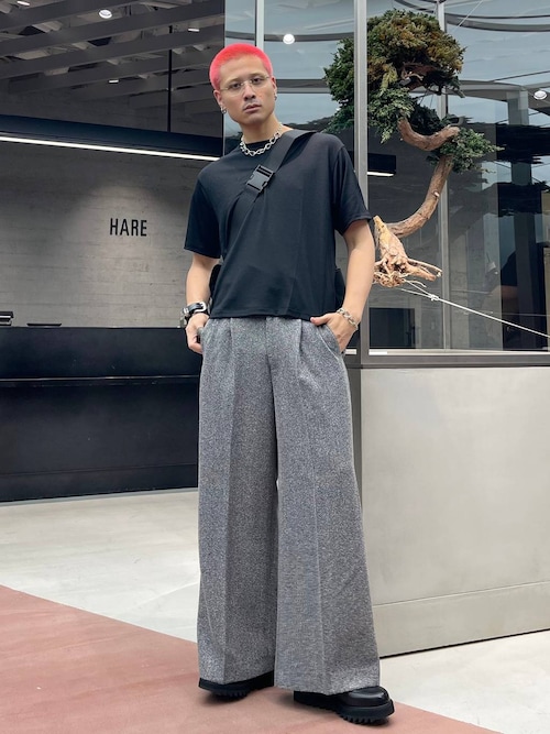 HARE ビジネスシューズ シャークソールシングルモンクシューズ