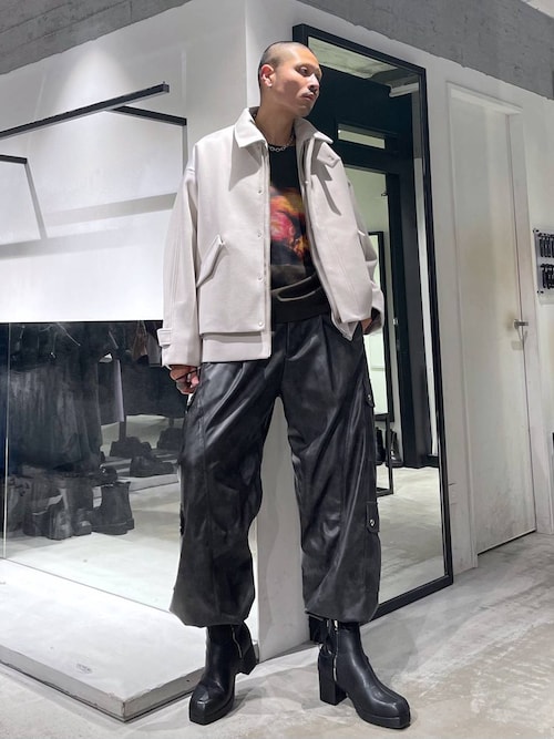 HARE（ハレ） カーゴパンツ 「SET UP対応」LUXEレザーカーゴパンツ