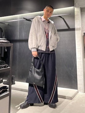 「HARE（ハレ）のアイテム（ブルゾン）」を使った、はのやんさん（メンズ・182cm）の秋コーディネート