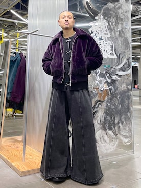 「HARE（ハレ）のスクエアトゥZIPブーツ(HARE)（ブーツ）」を使った、はのやんさん（メンズ・182cm）の秋コーディネート