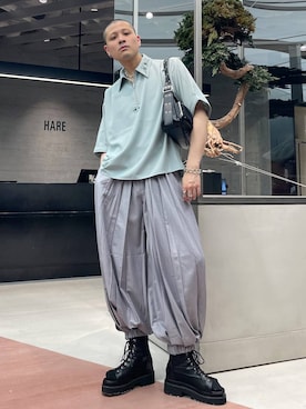 「HARE」｜はのやんさん（メンズ・182cm）の春コーディネート