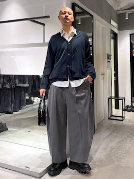「HARE（ハレ）のアイテム（パンツ）」を使った、はのやんさん（メンズ・182cm）の秋コーディネート
