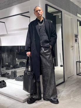 「アイテム（トートバッグ）」を使った、はのやんさん（メンズ・182cm）の秋コーディネート