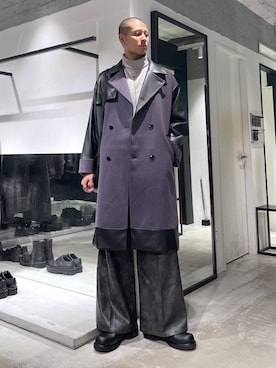 「アイテム（トレンチコート）」を使った、はのやんさん（メンズ・182cm）の秋コーディネート