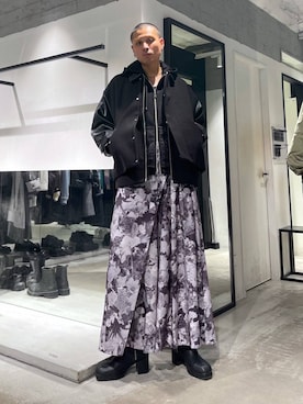 「HARE（ハレ）のアイテム（スラックス）」を使った、はのやんさん（メンズ・182cm）の秋コーディネート