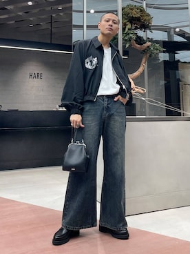 「HARE（ハレ）のアイテム（ローファー）」を使った、はのやんさん（メンズ・182cm）の秋コーディネート