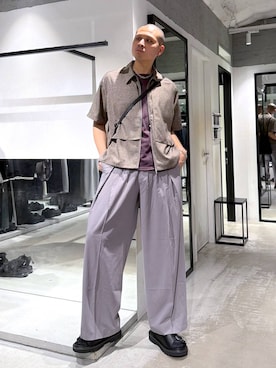 「HARE（ハレ）のアイテム（バッグ）」を使った、はのやんさん（メンズ・182cm）の春コーディネート