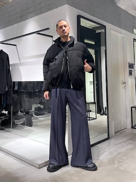 「HARE」｜「アイテム（ダウンジャケット/コート）」を使った、はのやんさん（メンズ・182cm）の冬コーディネート