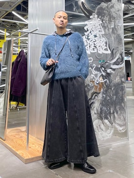 「HARE（ハレ）のスクエアトゥZIPブーツ(HARE)（ブーツ）」を使った、はのやんさん（メンズ・182cm）の秋コーディネート