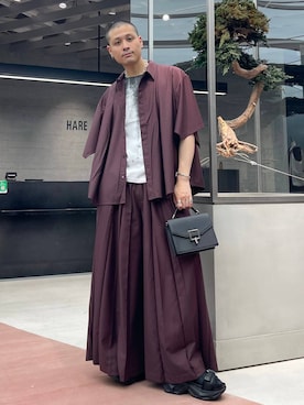 「HARE（ハレ）のアイテム（アクセサリー）」を使った、はのやんさん（メンズ・182cm）の夏コーディネート