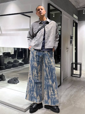 「HARE（ハレ）のアイテム（ブルゾン）」を使った、はのやんさん（メンズ・182cm）の春コーディネート