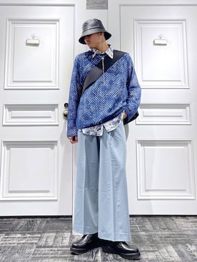 「HARE（ハレ）のアイテム（ハット）」を使った、はのやんさん（メンズ・182cm）の春コーディネート