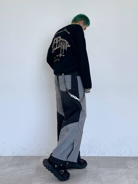 「アイテム（ウォレットチェーン）」を使った、はのやんさん（メンズ・182cm）の夏コーディネート