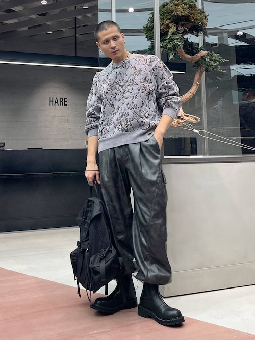 【 HARE 】 LUXEレザーカーゴパンツ SET UP対応】LUXEレザーカーゴパンツ(HARE)（カーゴパンツ