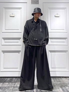 「HARE（ハレ）のリングストリングHAT(HARE)（ハット）」を使った、はのやんさん（メンズ・182cm）の春コーディネート