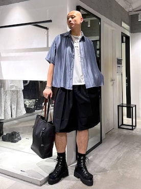 「HARE（ハレ）のアイテム（バッグ）」を使った、はのやんさん（メンズ・182cm）の夏コーディネート
